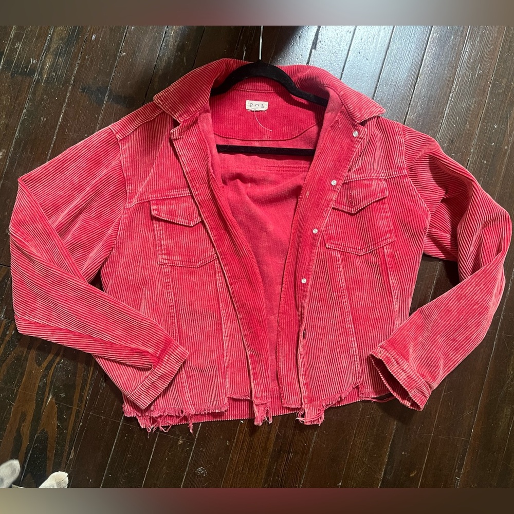 Red Corduroy Women's Jacket